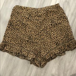 Leopard Print Flowy Shorts